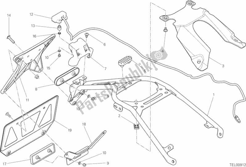 All parts for the 28a - Plate Holder of the Ducati Scrambler Classic Thailand 803 2018